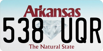 AR license plate 538UQR