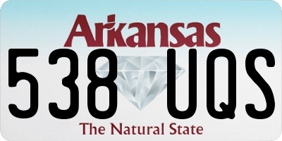 AR license plate 538UQS