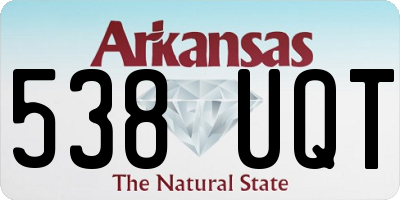 AR license plate 538UQT