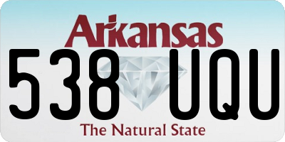AR license plate 538UQU
