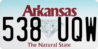 AR license plate 538UQW