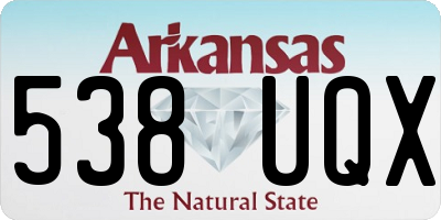 AR license plate 538UQX