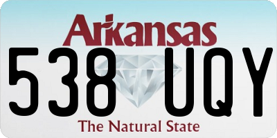 AR license plate 538UQY