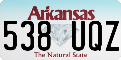 AR license plate 538UQZ