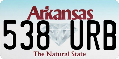 AR license plate 538URB