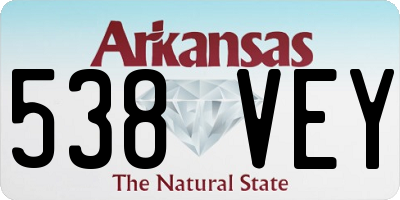 AR license plate 538VEY