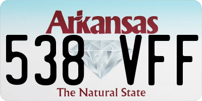 AR license plate 538VFF