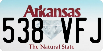 AR license plate 538VFJ