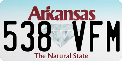 AR license plate 538VFM