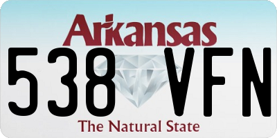 AR license plate 538VFN