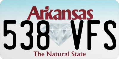 AR license plate 538VFS