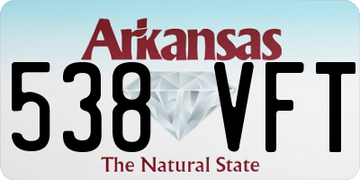 AR license plate 538VFT