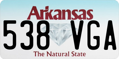 AR license plate 538VGA