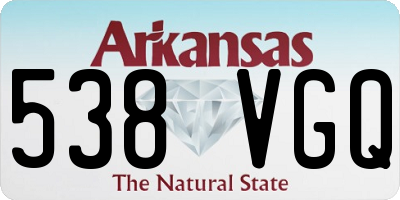 AR license plate 538VGQ
