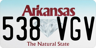 AR license plate 538VGV