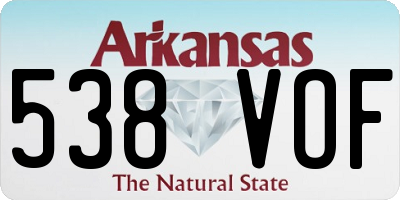 AR license plate 538VOF