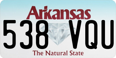 AR license plate 538VQU