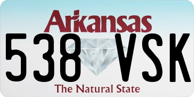 AR license plate 538VSK