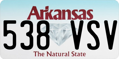 AR license plate 538VSV