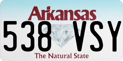 AR license plate 538VSY
