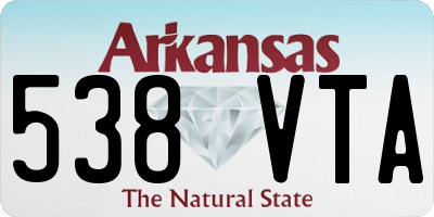 AR license plate 538VTA