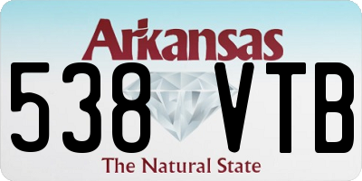 AR license plate 538VTB