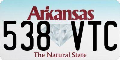 AR license plate 538VTC