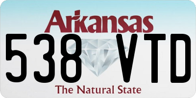 AR license plate 538VTD