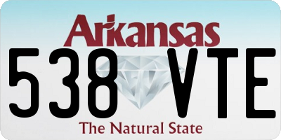 AR license plate 538VTE