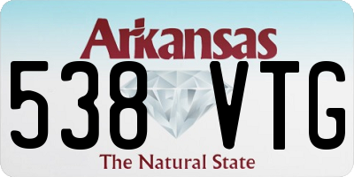 AR license plate 538VTG