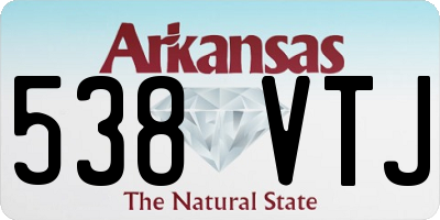 AR license plate 538VTJ