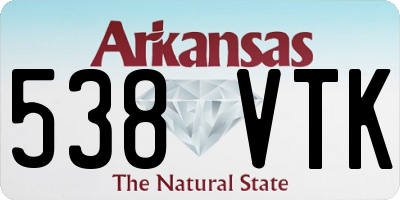 AR license plate 538VTK