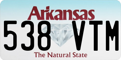 AR license plate 538VTM