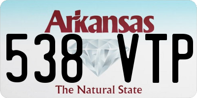 AR license plate 538VTP