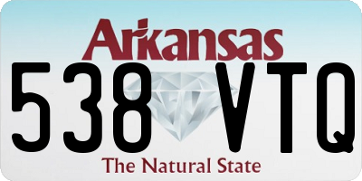 AR license plate 538VTQ