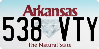 AR license plate 538VTY