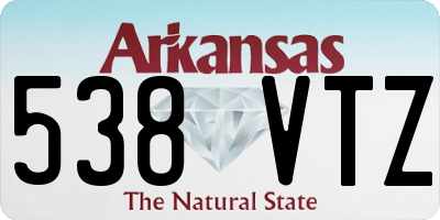 AR license plate 538VTZ