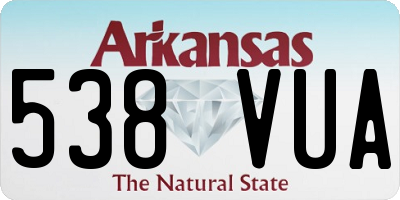 AR license plate 538VUA