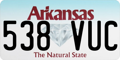AR license plate 538VUC