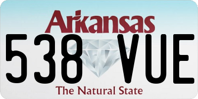 AR license plate 538VUE