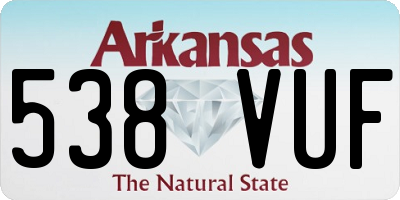 AR license plate 538VUF