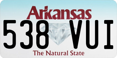 AR license plate 538VUI