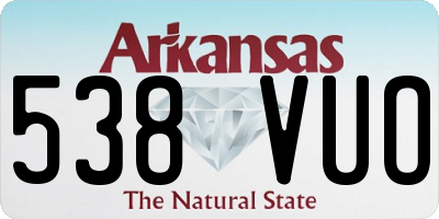 AR license plate 538VUO