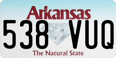 AR license plate 538VUQ