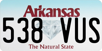 AR license plate 538VUS