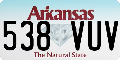 AR license plate 538VUV