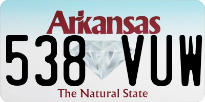 AR license plate 538VUW