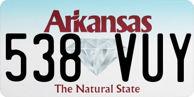 AR license plate 538VUY