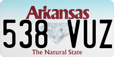 AR license plate 538VUZ