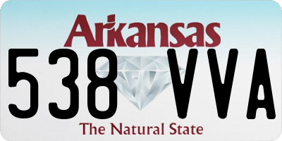 AR license plate 538VVA